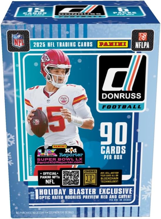 2025 Panini Donruss Football Holiday Trading Cards Blaster Box