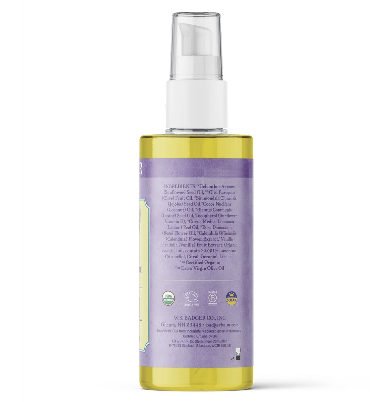 Badger Pregnant Belly Oil, Rose & Vanilla, 4 fl oz