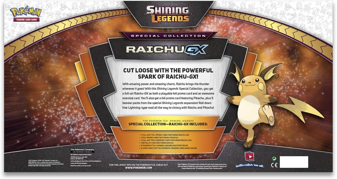 Pokemon Shining Legends Special Collections Raichu-GX Box
