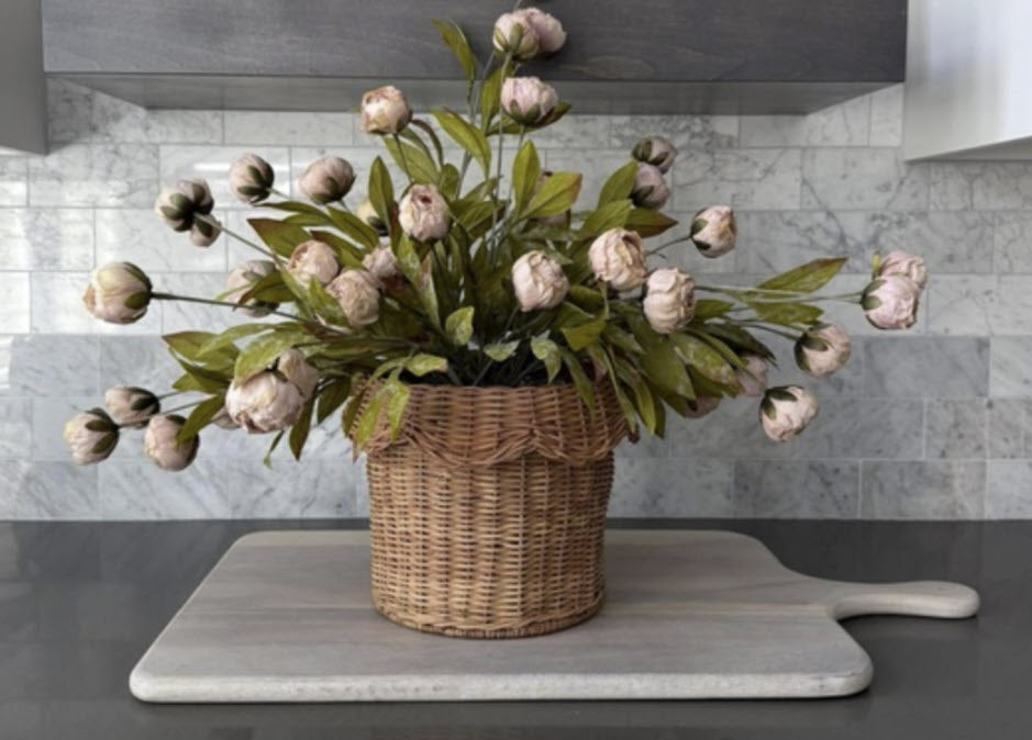 Ashland Tan Faux Peony Stem | Single Artificial Floral Accent