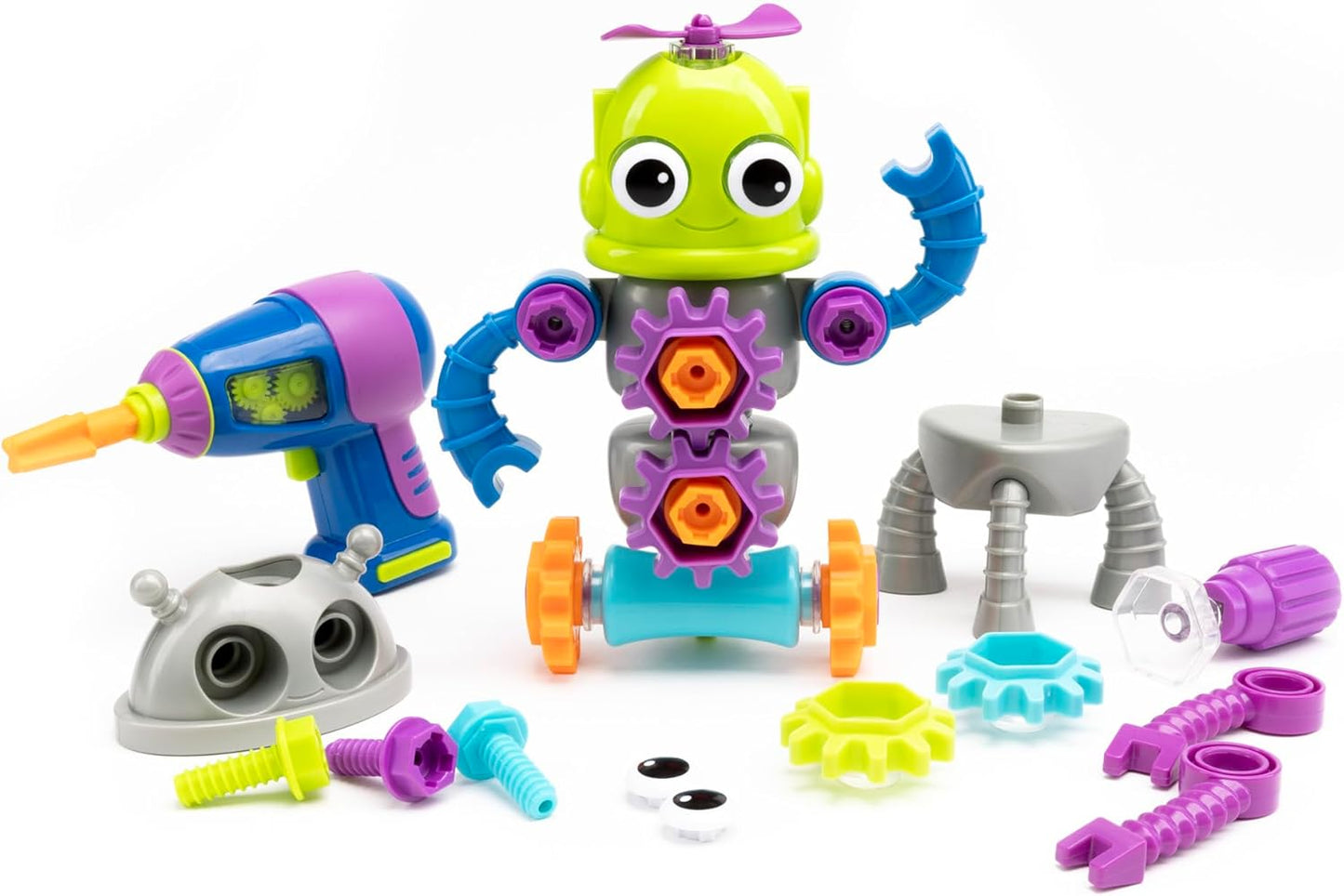 Educational Insights Design and Drill Robot Workshop, Preschool Construction Toy, Ages 3+