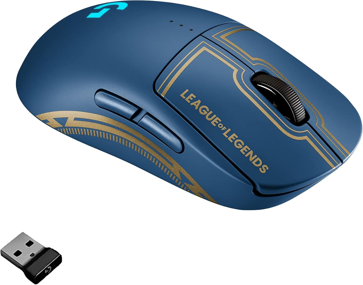 Logitech - G PRO Lightweight Wireless Optical Ambidextrous Gaming Mouse with RGB Lighting - League of Legends, Blue