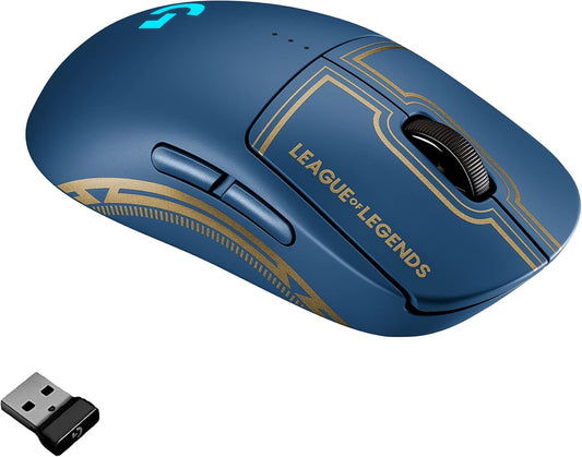Logitech - G PRO Lightweight Wireless Optical Ambidextrous Gaming Mouse with RGB Lighting - League of Legends, Blue