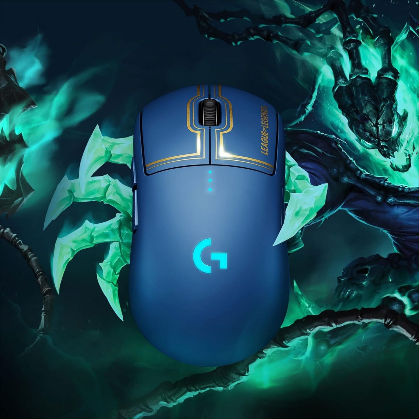 Logitech - G PRO Lightweight Wireless Optical Ambidextrous Gaming Mouse with RGB Lighting - League of Legends, Blue