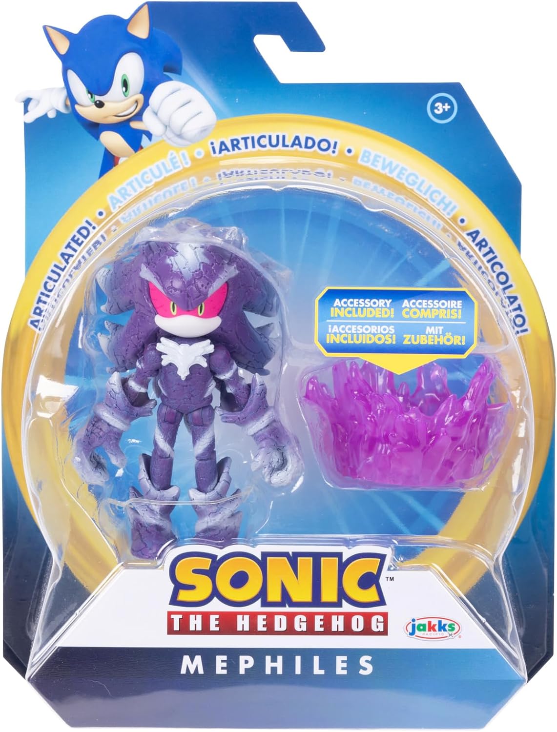 Sonic the Hedgehog 4-inch Mephiles the Dark Action Figure with Purple Mist Base Accessory