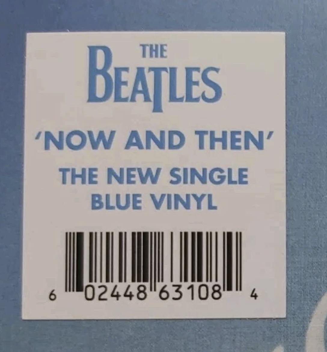The Beatles- Now and Then - 7" Blue/White Marble Vinyl