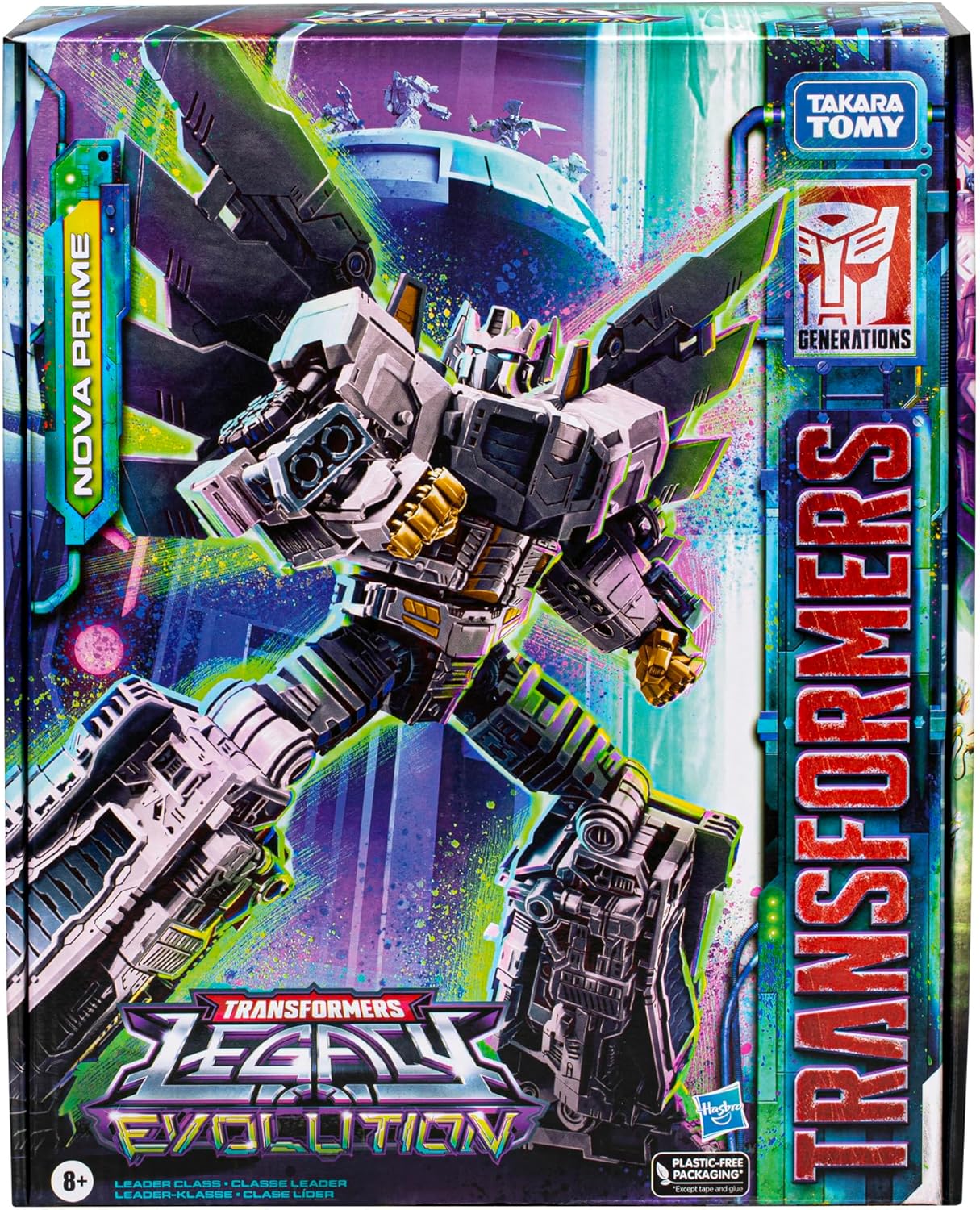 Transformers Toys Legacy Evolution Leader Class Nova Prime Toy, 7-inch, Action Figures for Boys and Girls Ages 8 and Up