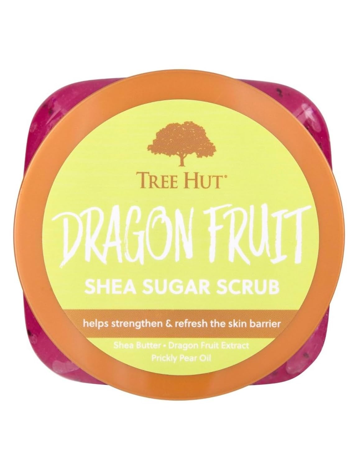 Tree Hut Dragon Fruit Shea Sugar Scrub, Exfoliating, Hydrating & Moisturizing Body Scrub with Shea Butter & Nourishing Essential Oils, Smooth & Soften Skin, 18 oz