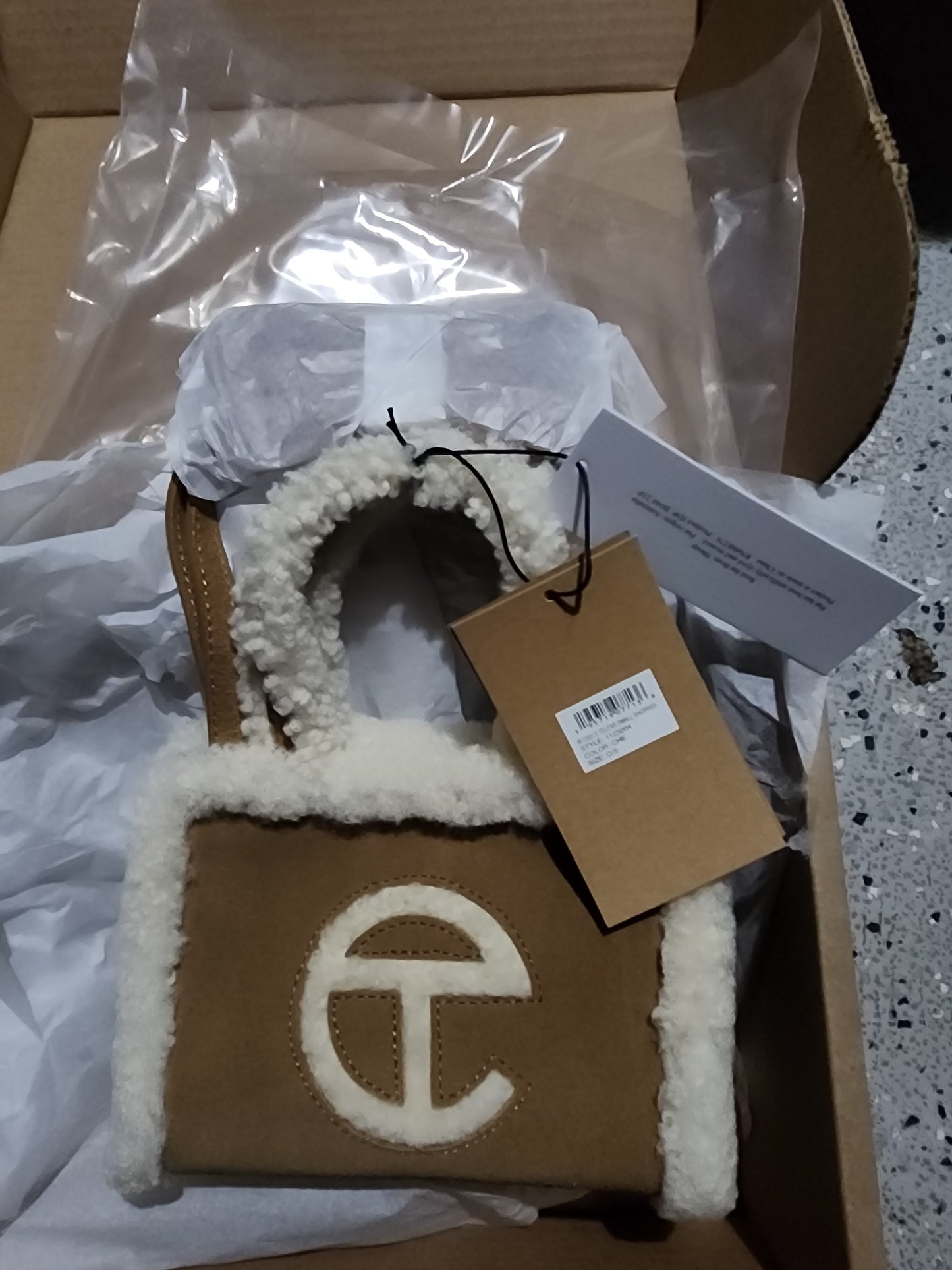 UGG x Telfar Shopping Bag Small Chestnut Shearling