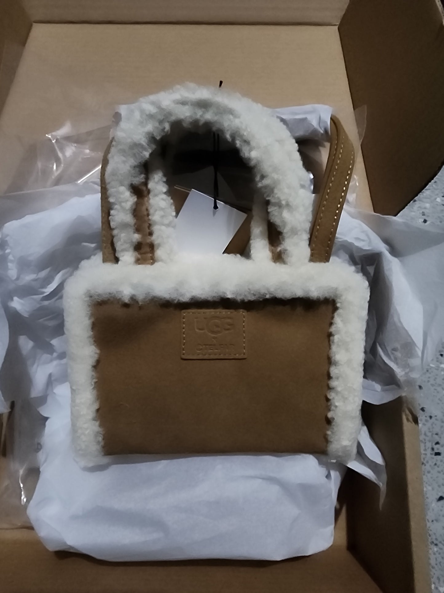 UGG x Telfar Shopping Bag Small Chestnut Shearling