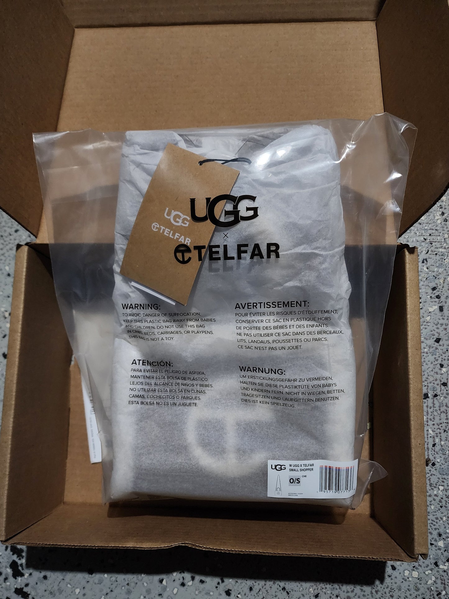 UGG x Telfar Shopping Bag Small Chestnut Shearling