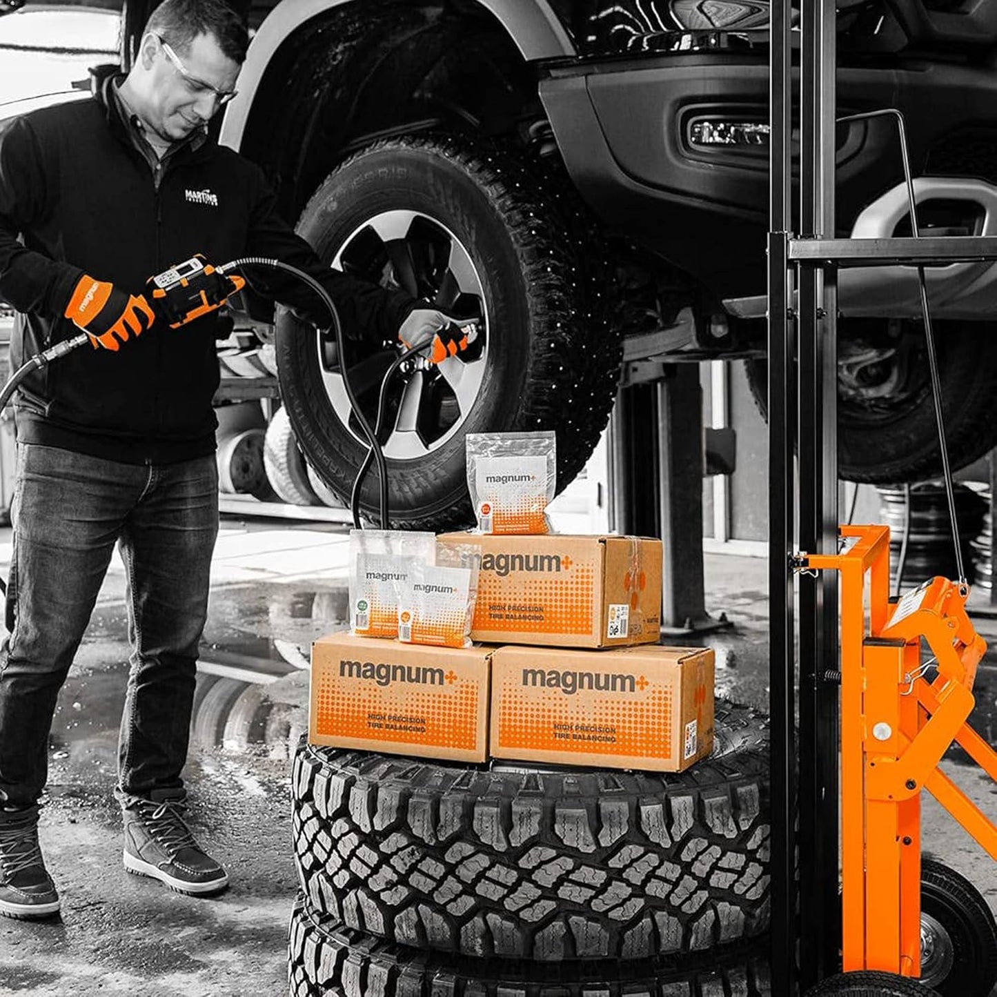 magnum+ Tire Balancing Beads for Trucks, Trailer, Off-Road Vehicles – TPMS Compatible Tempered Glass Wheel Balance Beads – One Bag x 10.5oz/300g